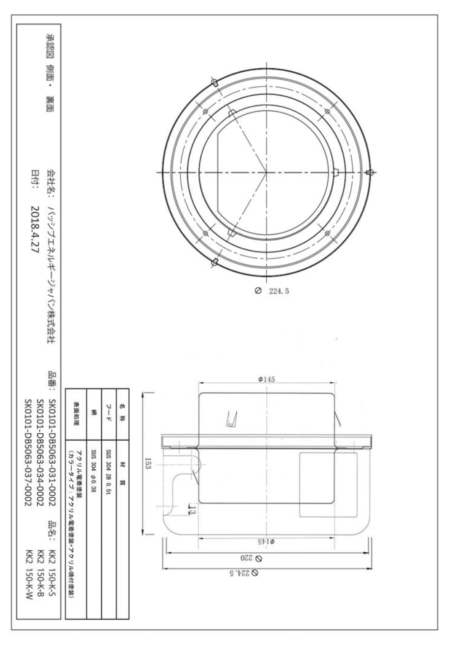 Dimension drawing KK2-150-K series